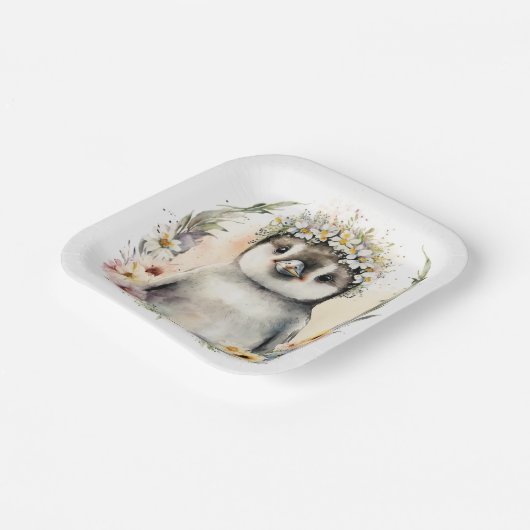 Assiettes En Carton Plaques en papier pingouin, Plaques d'anniversaire (Angulaire)