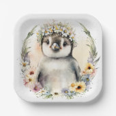 Assiettes En Carton Plaques en papier pingouin, Plaques d'anniversaire (Recto)