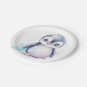 Assiettes En Carton Plaques en papier pingouin pour bébé (Angle)