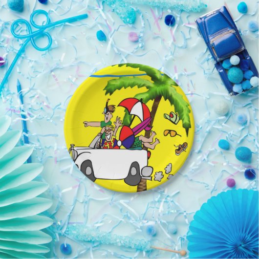 Assiettes En Carton Plaques en papier, Plage (Fête)