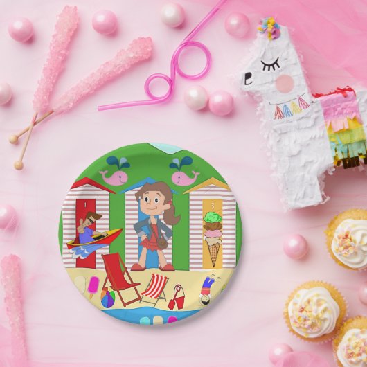Assiettes En Carton Plaques en papier, Plage de glace (Fête)