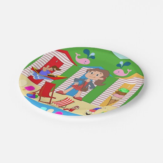 Assiettes En Carton Plaques en papier, Plage de glace (Angle)