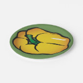 Assiettes En Carton Plaques en papier poivre jaune (Angle)