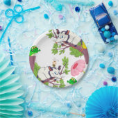 Assiettes En Carton Plaques en papier Possum Chicks Grenouille Floral (Fête)