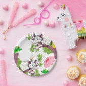 Assiettes En Carton Plaques en papier Possum Chicks Grenouille Floral (Fête)