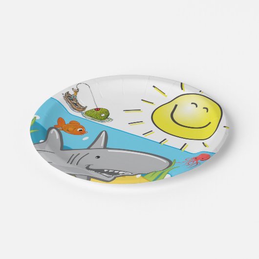 Assiettes En Carton Plaques en papier, poulpe de requin Poisson de l'o (Angle)