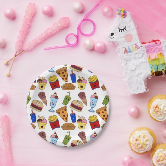 Assiettes En Carton Plaques en papier pour aliments rapides amusantes (Fête)