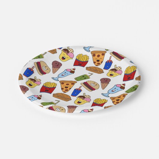 Assiettes En Carton Plaques en papier pour aliments rapides amusantes (Angle)
