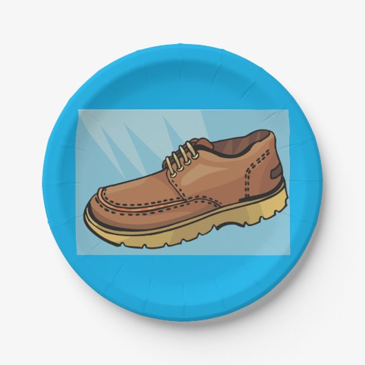 Assiettes En Carton Plaques en papier pour chaussures Brown (Devant)