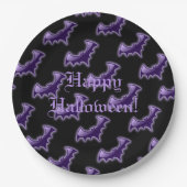 Assiettes En Carton Plaques en papier pour chauves-souris de nuit noir (Devant)