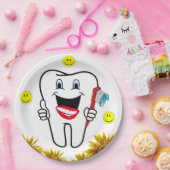 Assiettes En Carton Plaques en papier pour dentiste de tournesol (Fête)