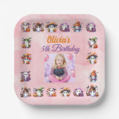 Assiettes En Carton Plaques en papier pour enfant à l'anniversaire de  (Recto)