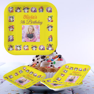 Assiettes En Carton Plaques en papier pour enfant à l'anniversaire de 