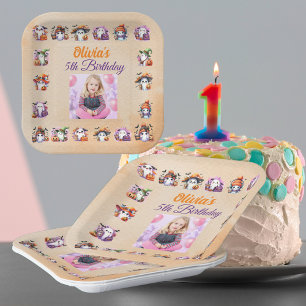 Assiettes En Carton Plaques en papier pour enfant à l'anniversaire de