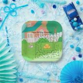 Assiettes En Carton Plaques en papier pour enfants pour le lapin et le (Fête)