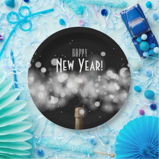 Assiettes En Carton Plaques en papier pour le Nouvel An Champagne & Sp (Fête)