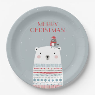 Assiettes En Carton Plaques en papier pour les ciseaux polaires