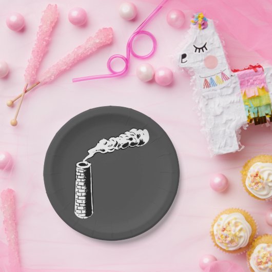 Assiettes En Carton Plaques en papier pour piles de fumée (Fête)