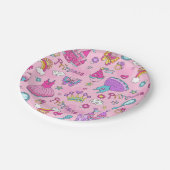 Assiettes En Carton Plaques en papier princesse rose (Angle)