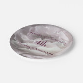 Assiettes En Carton Plaques en papier rose, 4e anniversaire Mariage (Angle)