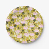 Assiettes En Carton Plaques en papier rose cygne (Devant)