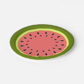 Assiettes En Carton Plaques en papier rose pastèque (Angle)