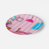 Assiettes En Carton Plaques en papier rose pour la chambre (Angle)