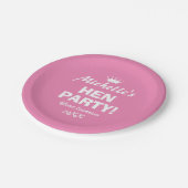 Assiettes En Carton Plaques en papier rose pour s'amuser lors de la so (Angle)