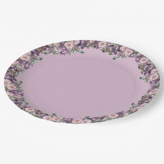 Assiettes En Carton Plaques en papier Rose violet (Angle)