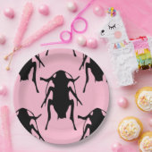 Assiettes En Carton plaques en papier roses (Fête)