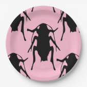 Assiettes En Carton plaques en papier roses (Devant)