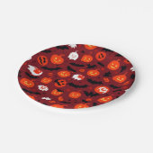 Assiettes En Carton Plaques en papier rouge Halloween déplaisantes et  (Angle)