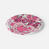 Assiettes En Carton Plaques en papier Saint-Valentin, Amour (Angle)