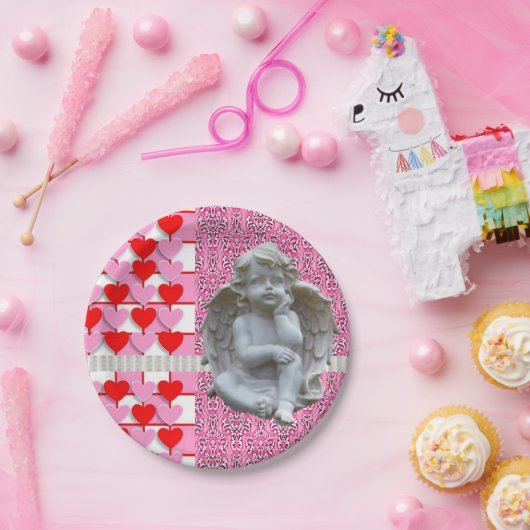 Assiettes En Carton Plaques en papier Saint-Valentin, Ange (Fête)