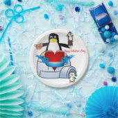 Assiettes En Carton Plaques en papier Saint-Valentin, Coeurs de pingou (Fête)