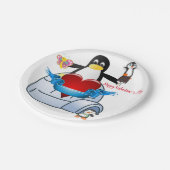 Assiettes En Carton Plaques en papier Saint-Valentin, Coeurs de pingou (Angle)