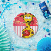 Assiettes En Carton Plaques en papier Saint-Valentin, Giraffe (Fête)