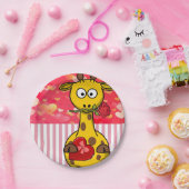 Assiettes En Carton Plaques en papier Saint-Valentin, Giraffe (Fête)