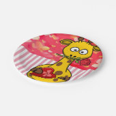 Assiettes En Carton Plaques en papier Saint-Valentin, Giraffe (Angle)
