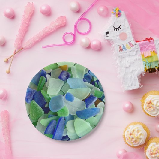 Assiettes En Carton Plaques en papier Seaglass (Fête)