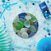 Assiettes En Carton Plaques en papier Seaglass (Fête)