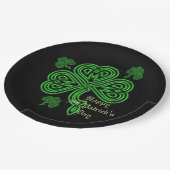 Assiettes En Carton Plaques en papier Shamrock celtique Lucky (Angle)