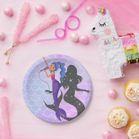 Assiettes En Carton Plaques en papier sirène (Fête)