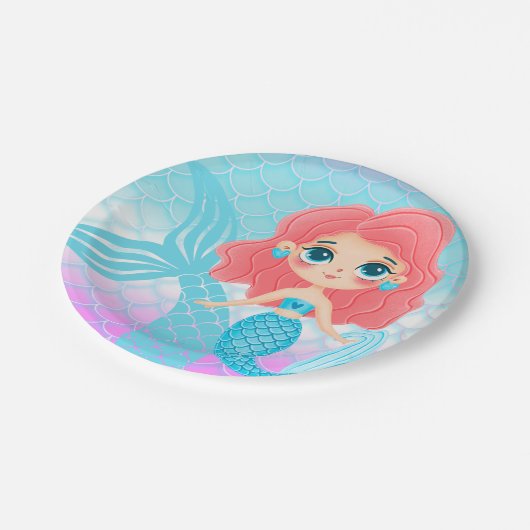 Assiettes En Carton Plaques en papier sirène (Angle)