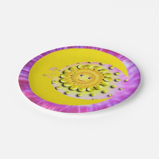 Assiettes En Carton Plaques en papier, Sun Moon (Angle)