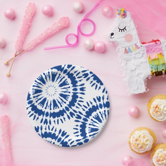 Assiettes En Carton Plaques en papier teint bleu Indigo (Fête)