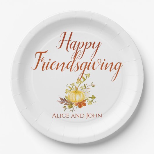 Assiettes En Carton Plaques en papier Thanksgiving (Devant)