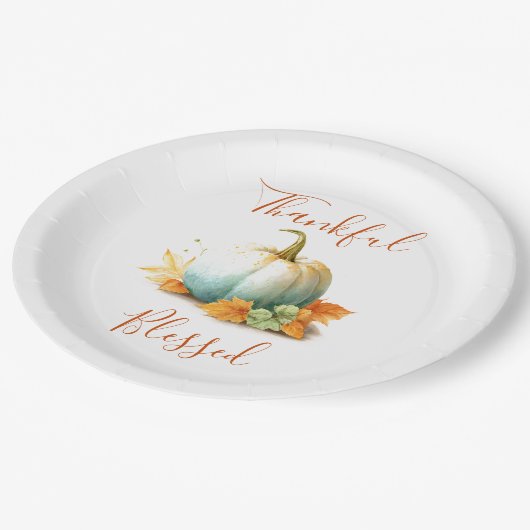 Assiettes En Carton Plaques en papier Thanksgiving (Angle)
