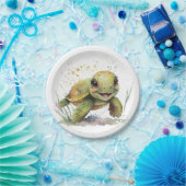 Assiettes En Carton Plaques en papier Tortoise joyeux (Fête)