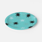 Assiettes En Carton Plaques en papier turquoise atomique (Angle)
